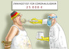Cartoon: ZWANGSTEST (small) by marian kamensky tagged coronavirus,epidemie,gesundheit,panik,stillegung,george,floyd,twittertrump,pandemie