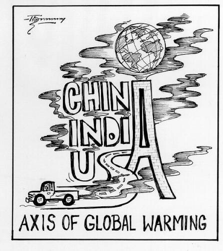 Cartoon: Axis of Global Warming (medium) by Thommy tagged global,warming