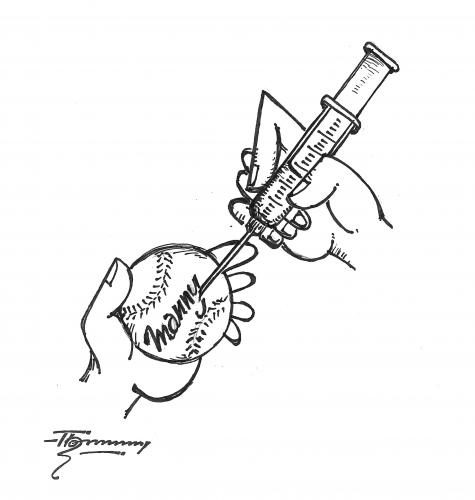 Cartoon: Drugs and Major League Baseball (medium) by Thommy tagged drug,mlb,baseball