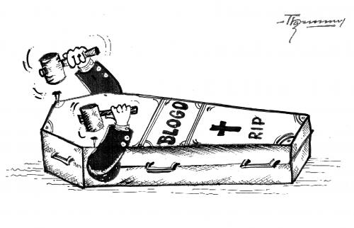 Cartoon: Gov. Blago Dead or Alive (medium) by Thommy tagged governor,blago,illinois,politics,obama