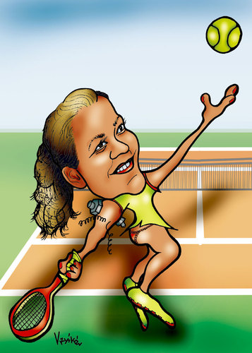 Cartoon: Agnieszka Radwanska (medium) by Krzyskow tagged tenis