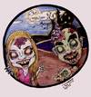 Cartoon: Zombie-tures (small) by kidcardona tagged caricature,cartoon,halloween,monster,fun,holiday,dead