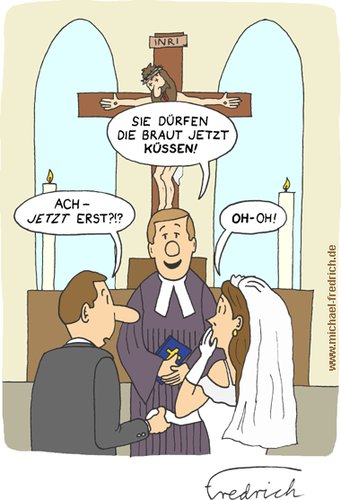 Cartoon: Jetzt erst? (medium) by Fredrich tagged hochzeit,wedding