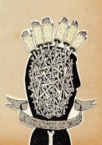Cartoon: _ (medium) by the_pearpicker tagged illustration,collage,bones,crown,head