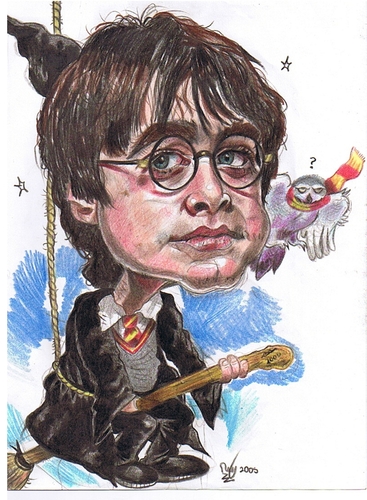 Cartoon: Harry Potter child (medium) by RoyCaricaturas tagged harry,potter,hollywood,actors,cartoons