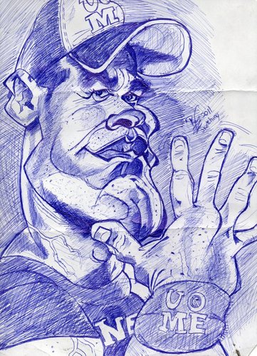 Cartoon: John Cena on sketch. (medium) by RoyCaricaturas tagged john,cena,wrestling,wwe,actors,famous
