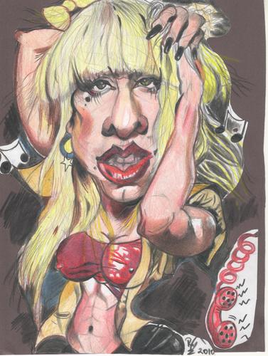 Cartoon: Lady Gaga (medium) by RoyCaricaturas tagged lady,gaga,music,pop,cartoon