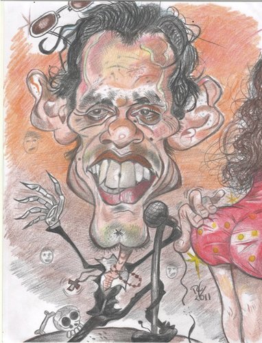 Cartoon: Marc Anthony and JLO (medium) by RoyCaricaturas tagged marc,anthony,singers,music,famous