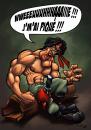 Cartoon: Rambo (small) by Mikl tagged mikl michael olivier miklart illustration art john rambo clumsy knife
