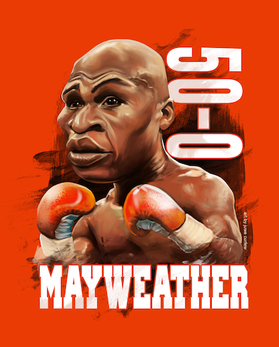 Cartoon: floyd mayweather jr. (medium) by juwecurfew tagged mayweather,may2,boxing,floyd,art