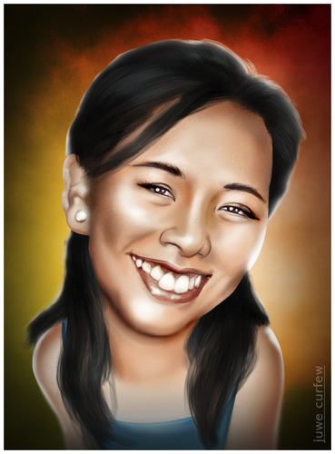 Cartoon: hazel (medium) by juwecurfew tagged caricature