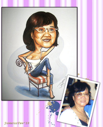 Cartoon: hot lola caricature (medium) by juwecurfew tagged caricature,grand,ma