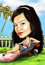 Cartoon: caricature girly (small) by juwecurfew tagged caricature,girly,summertime