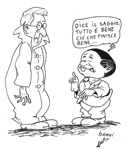 Cartoon: 10 (medium) by paolo lombardi tagged italy,politics,satire,cartoon,election,berlusconi,grillo