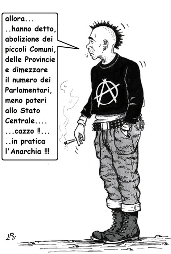 Cartoon: Anarchico (medium) by paolo lombardi tagged italy,politics,satire