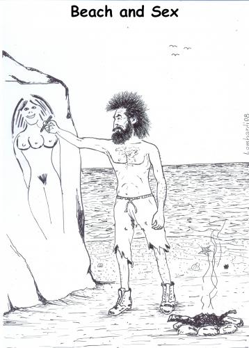 Cartoon: beach and sex (medium) by paolo lombardi tagged beach,summer,caricature,satire