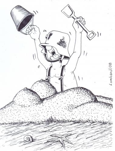 Cartoon: beach and sex 2 (medium) by paolo lombardi tagged italy,germany,beach,satire,comics,caricature