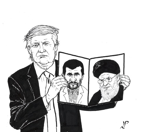 Cartoon: Black Book (medium) by paolo lombardi tagged trump,usa,iran