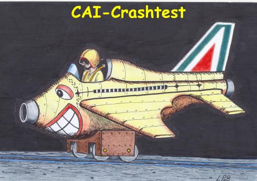 Cartoon: cai-crashtest (medium) by paolo lombardi tagged italy,satire,comic,politic,deutschland,caricatures
