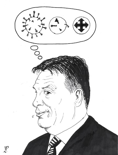 Cartoon: Coronavirus Transformer (medium) by paolo lombardi tagged europe,fascism,hungary