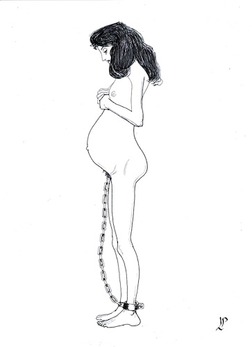 Cartoon: Denied rights (medium) by paolo lombardi tagged woman,abortion,rights,trump,biden,usa