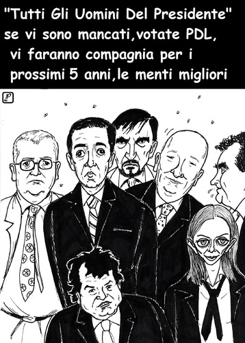 Cartoon: Destra (medium) by paolo lombardi tagged italy,politics,satire,cartoon,election