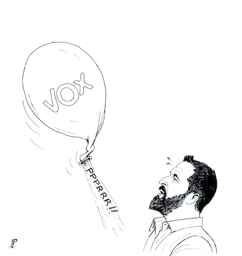 Cartoon: Elections in Spain (medium) by paolo lombardi tagged spain,vox,elections,fascism