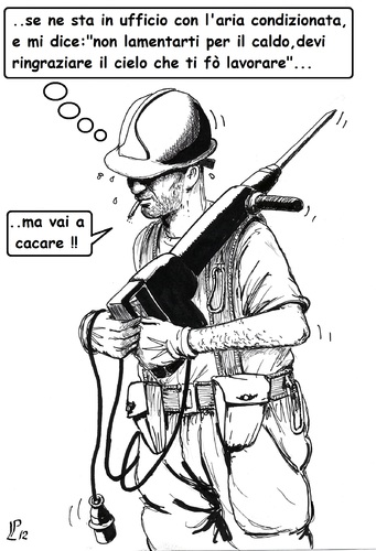 Cartoon: Estate (medium) by paolo lombardi tagged arbeit,work,italy