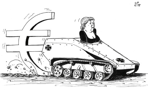Cartoon: Germany in Europe (medium) by paolo lombardi tagged crisis,merkel,economy,finance,money,euro,europe,germany