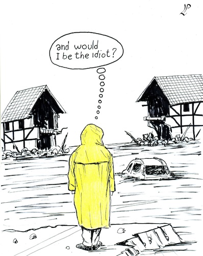 Cartoon: Greta and the climate (medium) by paolo lombardi tagged climate,germany,greta,flood