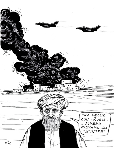 Cartoon: ieri e oggi (medium) by paolo lombardi tagged afghanistan,war,peace,satire