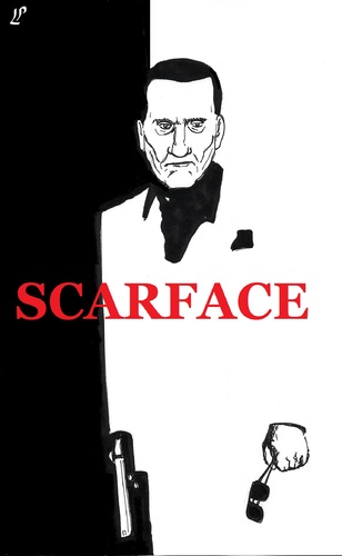 Cartoon: Italian Scarface (medium) by paolo lombardi tagged italy,politics,satire,cartoon,berlusconi