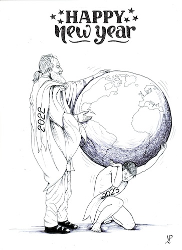 Cartoon: New Year (medium) by paolo lombardi tagged new,year,2022,2023,world