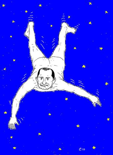 Cartoon: notte di San Lorenzo (medium) by paolo lombardi tagged italy,berlusconi,politics,satire