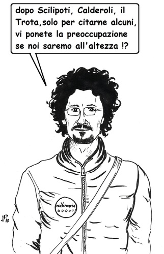 Cartoon: Nuove Competenze (medium) by paolo lombardi tagged italy,politics,satire,cartoon,election,berlusconi,grillo