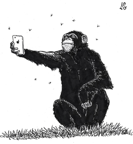 Cartoon: Obsession selfie (medium) by paolo lombardi tagged photo