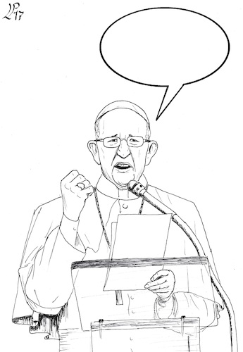 Cartoon: Pope Francis has been censored (medium) by paolo lombardi tagged pope