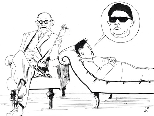 Cartoon: Psycho (medium) by paolo lombardi tagged korea,war,peace