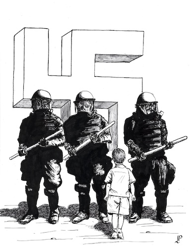 Cartoon: Riots in USA (medium) by paolo lombardi tagged usa,trump,riots,protests