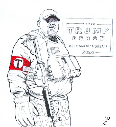 Cartoon: Trump s nazi supporter (medium) by paolo lombardi tagged usa,trump