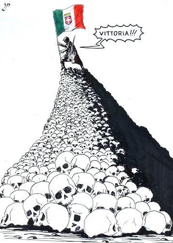 Cartoon: Victory day (medium) by paolo lombardi tagged war,peace,italy,austria