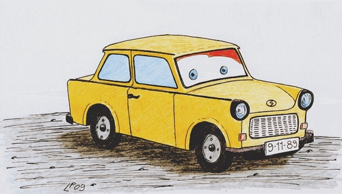 Cartoon: Wall Car (medium) by paolo lombardi tagged wall,germany,car,satire,caricature