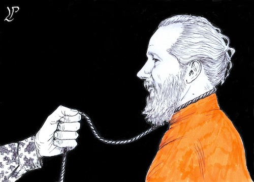 Cartoon: Where is Julian Assange? (medium) by paolo lombardi tagged assange