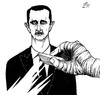 Cartoon: Ali Ferzat Cartoon (small) by paolo lombardi tagged syria,assad,revolution,satire,freedom