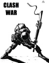 Cartoon: Clash war (small) by paolo lombardi tagged war,afghanistan,peace