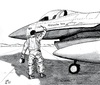 Cartoon: Flying to Libia (small) by paolo lombardi tagged libia,gaddafi,war,krieg
