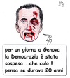 Cartoon: Genova G-8 2001 (small) by paolo lombardi tagged italy,dictature,politics