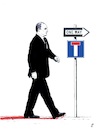Cartoon: Putin s road (small) by paolo lombardi tagged putin,russia,war,elections