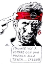 Cartoon: Voto a Pomigliano (small) by paolo lombardi tagged fiat,italy,politics,work,arbeit