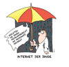 Cartoon: internetschirm (small) by Mergel tagged internet,vernetzt,mehrwert,schirm,regen,cyber,technik,fortschritt,nutzen